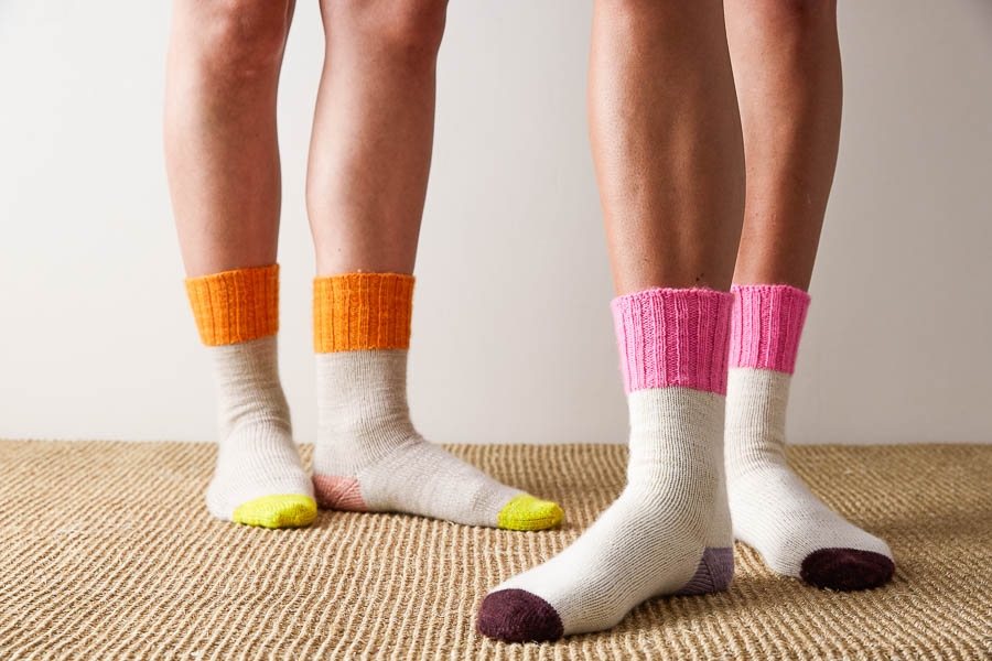 Easy Heel Colorblock Socks | Purl Soho