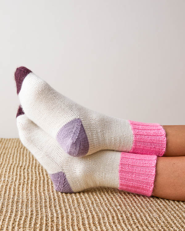 Easy Heel Colorblock Socks | Purl Soho