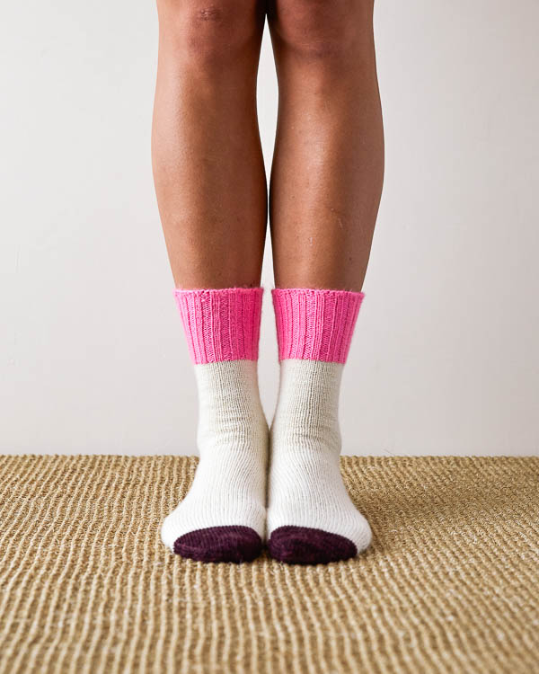 Easy Heel Colorblock Socks | Purl Soho