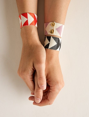 Flying Geese Beaded Cuff | Purl Soho