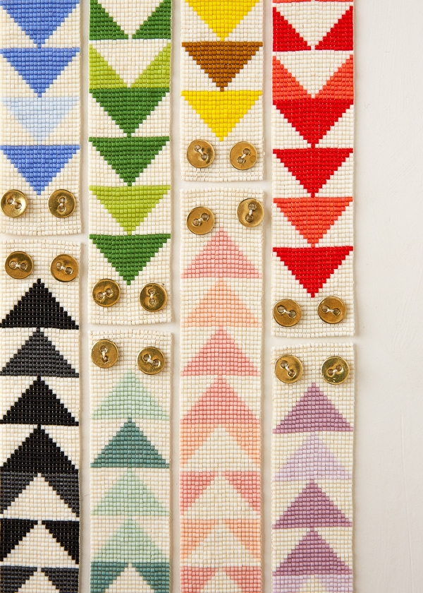 Flying Geese Beaded Cuff | Purl Soho