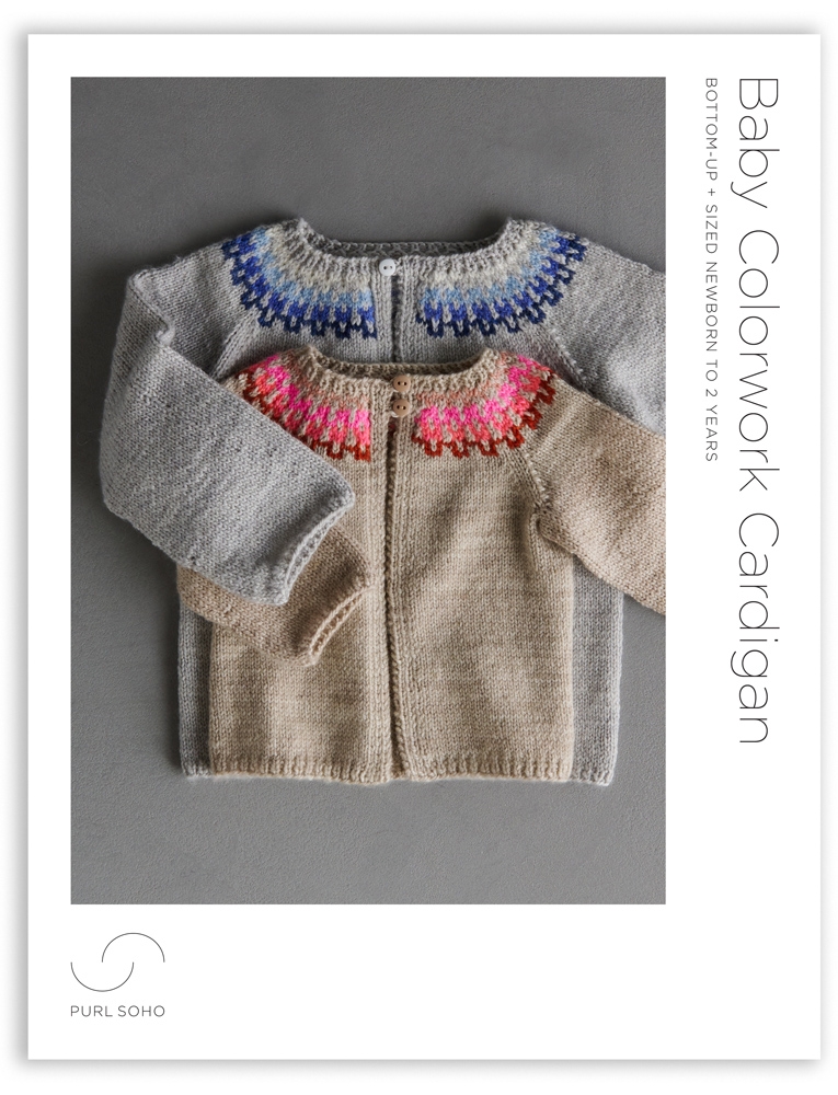 Baby Fair Isle Cardigan In Posy | Purl Soho