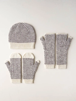 Dappled Hat, Mitten + Hand Warmer Set | Purl Soho