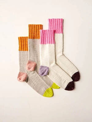 Easy Heel Colorblock Socks | Purl Soho