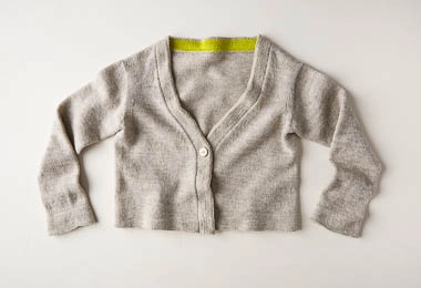 Two-Tone Banded Cardigan