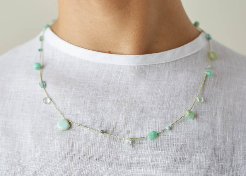 Floating Gemstones Necklace | Purl Soho