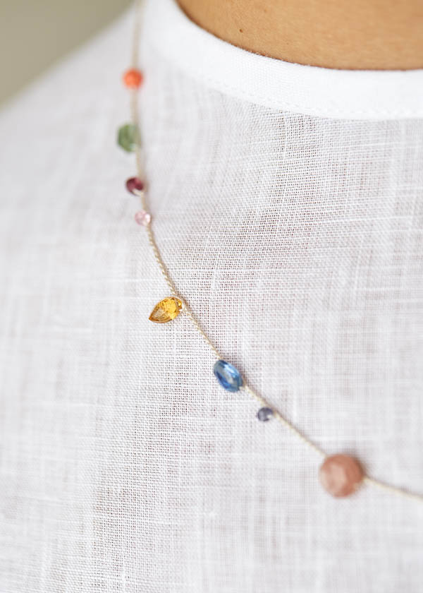 Floating Gemstones Necklace | Purl Soho