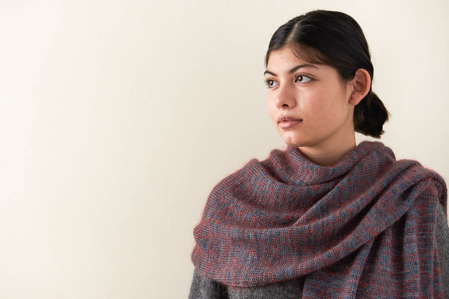 Elementary Wrap in Posy + Tussock | Purl Soho