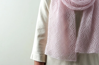 Checkerboard Lace Scarf In Tussock