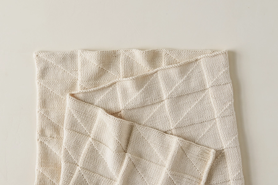 Embossed Triangles Blanket | Purl Soho