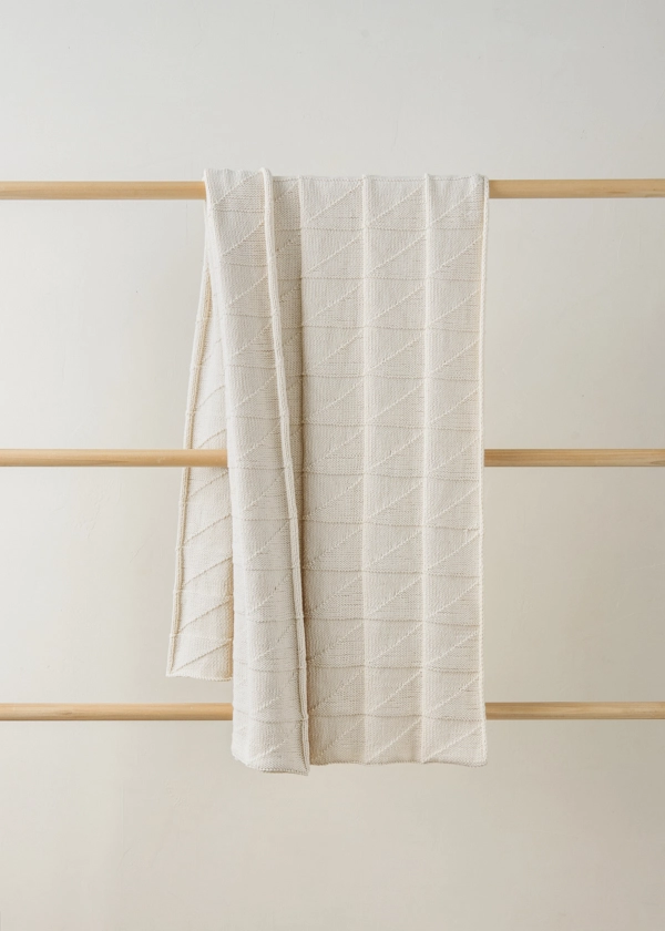 Embossed Triangles Blanket | Purl Soho