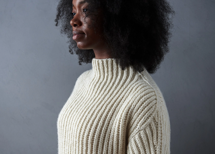 Big Brioche Turtleneck Purl Soho Beautiful Yarn For Beautiful