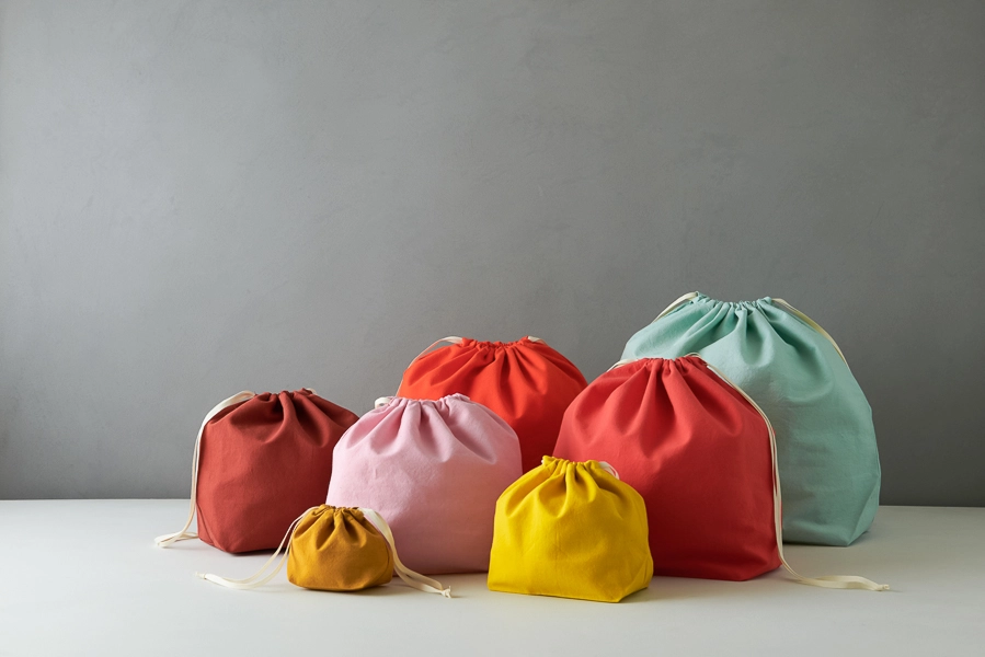 Easy Drawstring Bags in Spectrum Cotton | Purl Soho