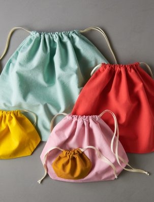 Easy Drawstring Bags in Spectrum Cotton | Purl Soho