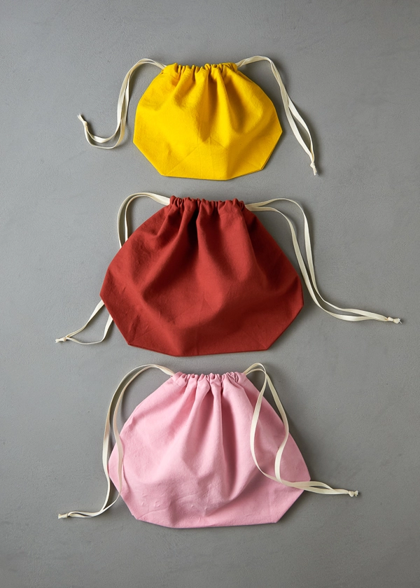 Easy Drawstring Bags in Spectrum Cotton | Purl Soho