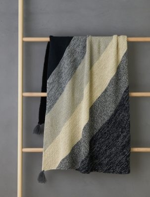 Rectangular Colorblock Bias Blanket In New Yarns + Colors | Purl Soho