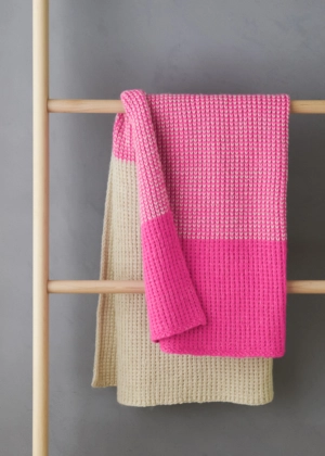 Colorblock Jute Stitch Blanket | Purl Soho