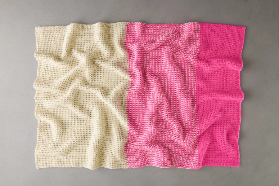 Colorblock Jute Stitch Blanket | Purl Soho