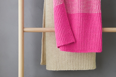 Colorblock Jute Stitch Blanket