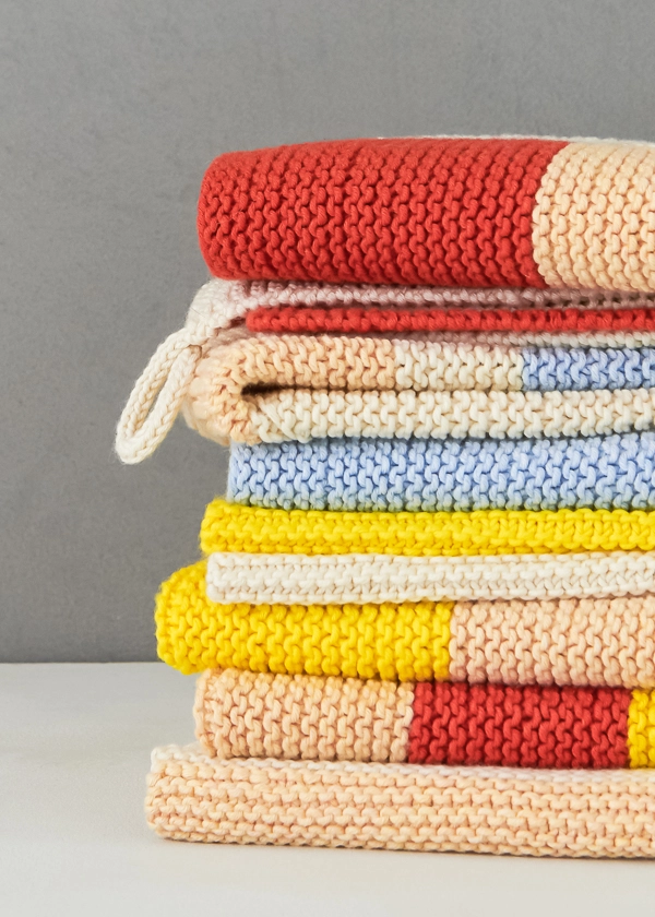 Colorful Half + Half  Washcloths | Purl Soho