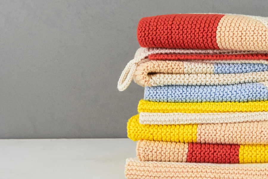 Colorful Half + Half  Washcloths | Purl Soho