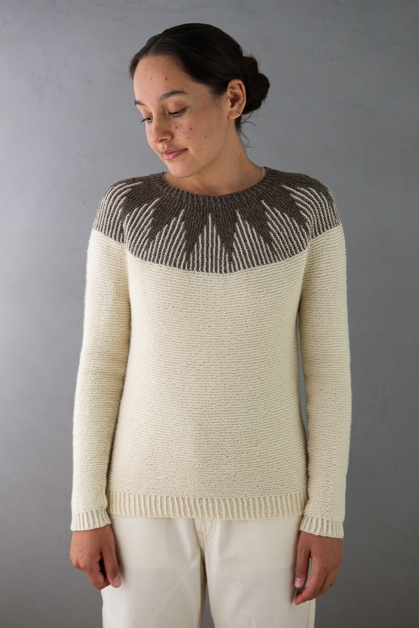 Ainur Berkimbayeva For Purl Soho: Thistle Yoke Pullover | Purl Soho