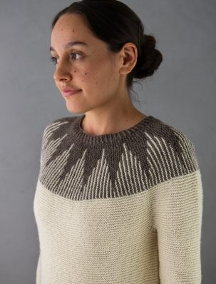 Ainur Berkimbayeva For Purl Soho: Thistle Yoke Pullover | Purl Soho