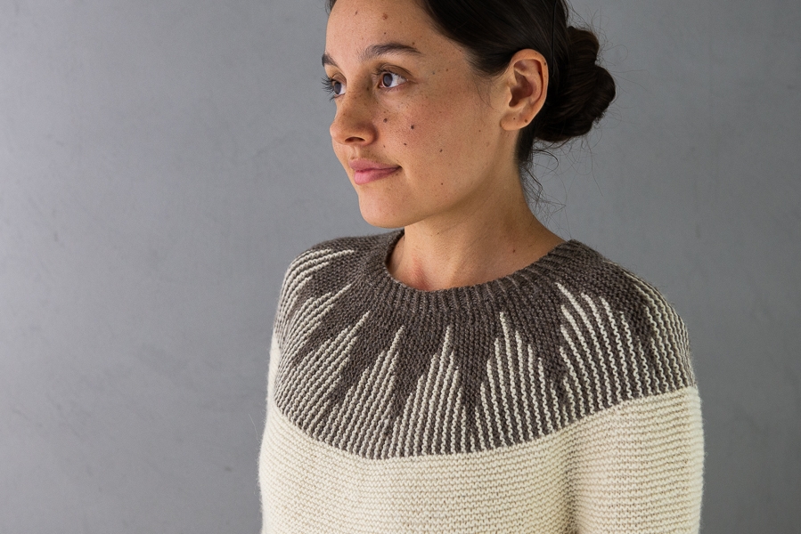 Ainur Berkimbayeva For Purl Soho: Thistle Yoke Pullover | Purl Soho