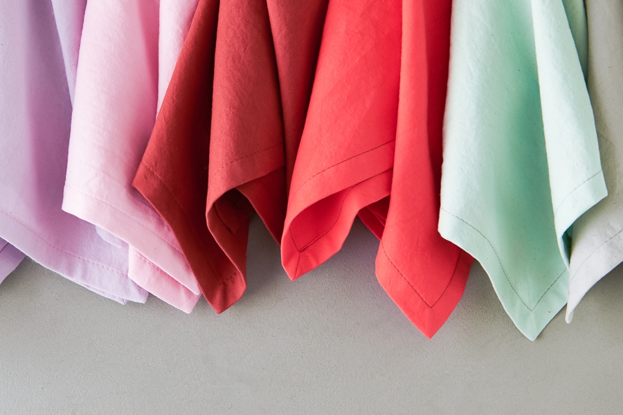Classic Mitered Corner Napkins In Spectrum Cotton | Purl Soho