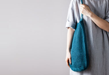Knit Linen Market Bag