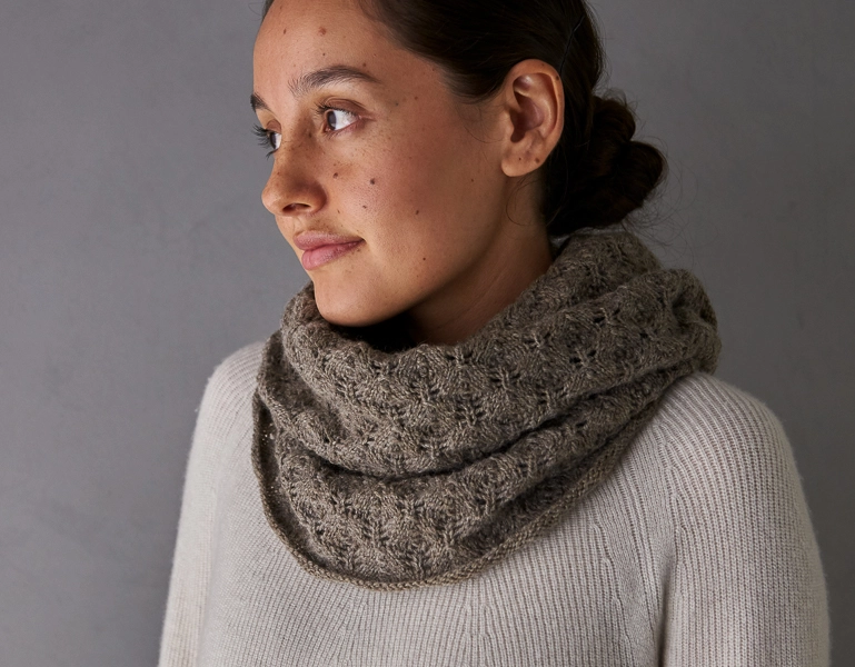 Knitted Alpaca Cowl - Grateful Prayer