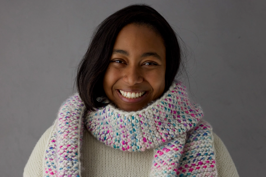 Brindle Scarf In Lovebird + Super Soft Merino | Purl Soho