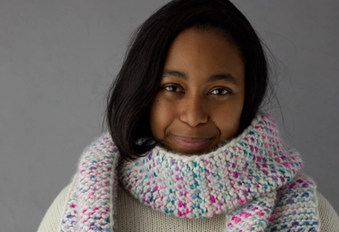 Brindle Scarf In Lovebird + Super Soft Merino