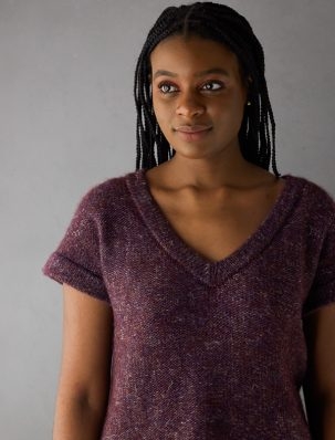 Nataliya Sinelshchikova For Purl Soho: Hemmed V-Neck Pullover | Purl Soho