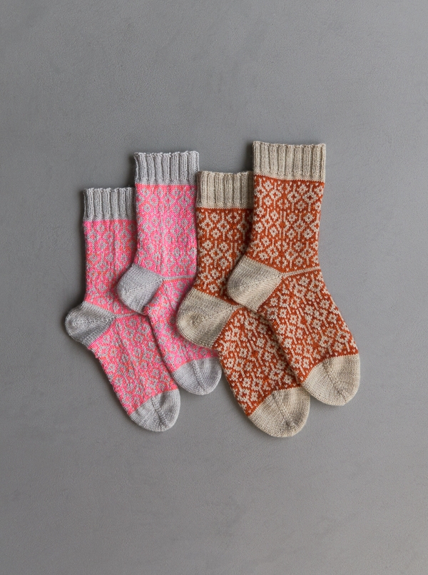 Amelia Putri For Purl Soho: Double Diamond Socks | Purl Soho