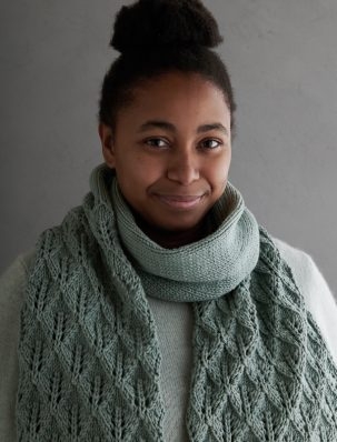 Lovely Leaf Lace Scarf In Campo | Purl Soho