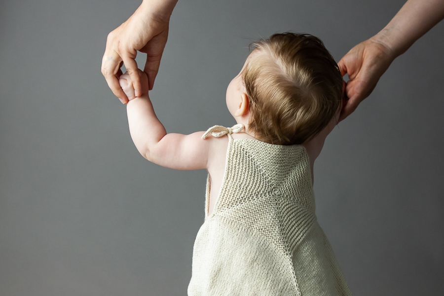 Ainur Berkimbayeva For Purl Soho: Pinwheel Baby Romper | Purl Soho