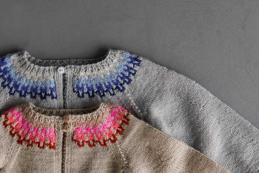 Baby Fair Isle Cardigan In Posy | Purl Soho