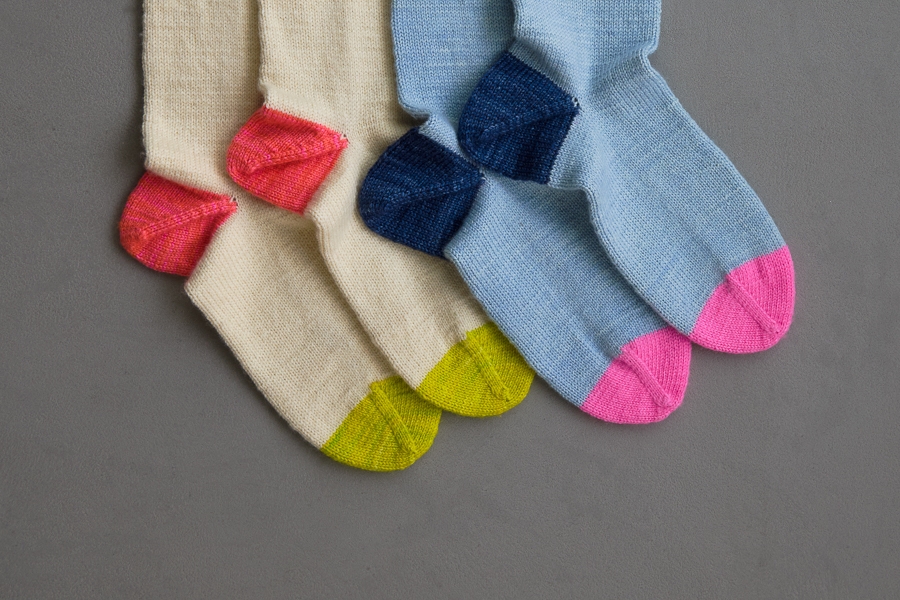 Easy Heel Colorblock Socks | Purl Soho