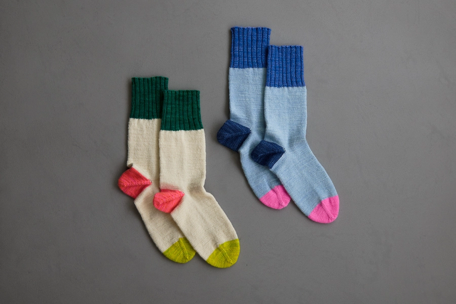Easy Heel Colorblock Socks In New Colors | Purl Soho