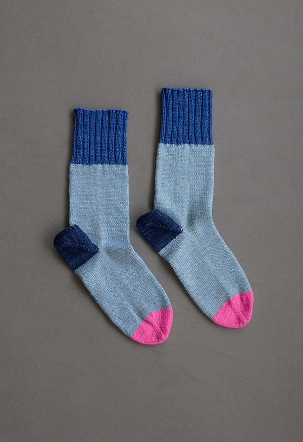 Easy Heel Colorblock Socks In New Colors | Purl Soho
