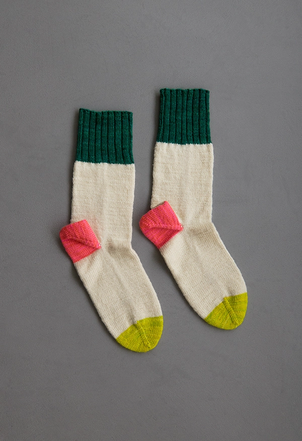 Easy Heel Colorblock Socks In New Colors | Purl Soho