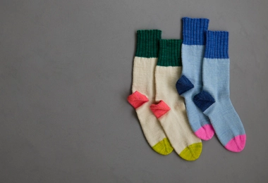 Easy Heel Colorblock Socks In New Colors
