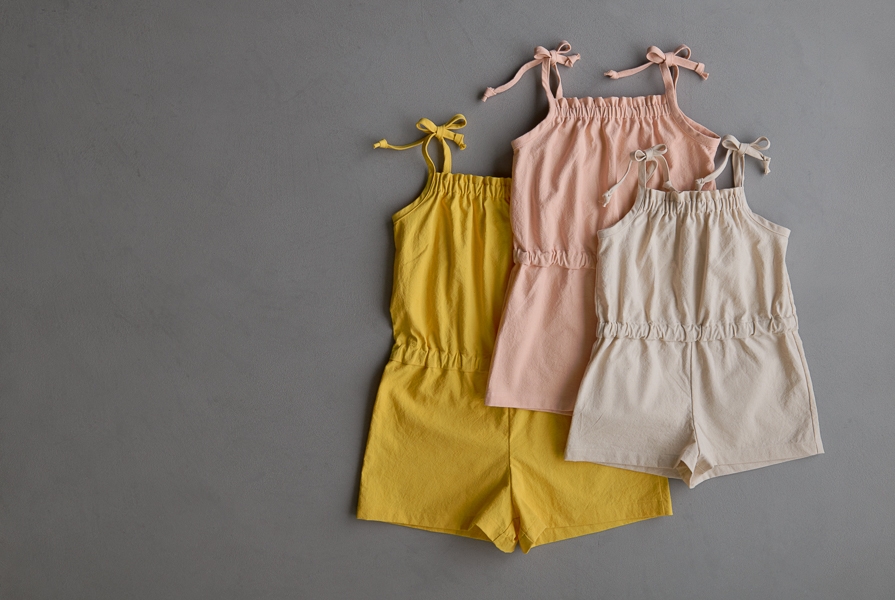 Summer Romper For Kids In Spectrum Cotton | Purl Soho