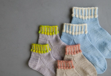 Ainur Berkimbayeva For Purl Soho: Hop, Skip + A Jump Socks