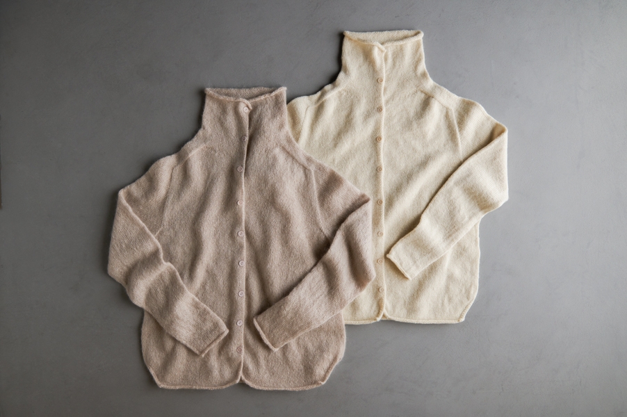 Top-Down Turtleneck Cardigan, Now in Baby Fawn | Purl Soho