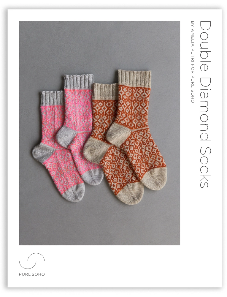 Amelia Putri For Purl Soho: Double Diamond Socks | Purl Soho