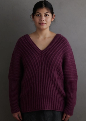 Ainur Berkimbayeva For Purl Soho: Cross Current Dolman Pullover | Purl Soho