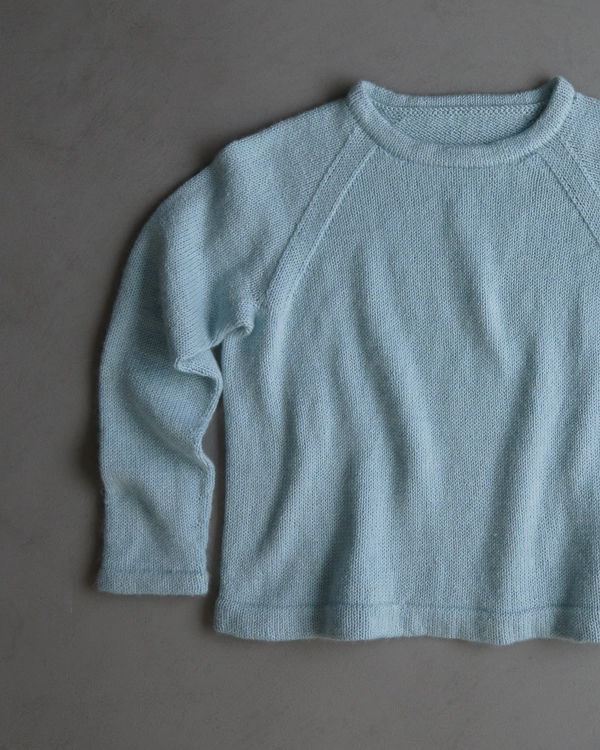 Classic Hemmed Crewneck In Cashmere Merino Bloom | Purl Soho