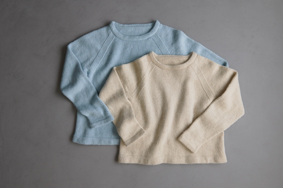 Classic Hemmed Crewneck In Cashmere Merino Bloom | Purl Soho